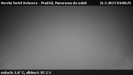 Horský hotel Volareza - Praděd - Panorama do údolí - 21.3.2023 v 03:00