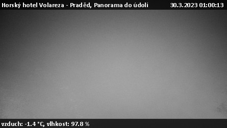 Horský hotel Volareza - Praděd - Panorama do údolí - 30.3.2023 v 01:00
