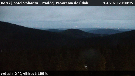 Horský hotel Volareza - Praděd - Panorama do údolí - 1.4.2023 v 20:00