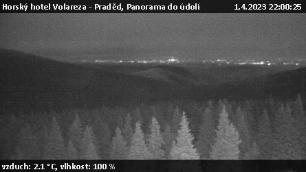 Horský hotel Volareza - Praděd - Panorama do údolí - 1.4.2023 v 22:00