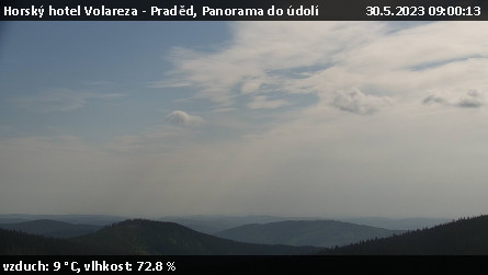Horský hotel Volareza - Praděd - Panorama do údolí - 30.5.2023 v 09:00