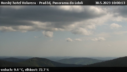 Horský hotel Volareza - Praděd - Panorama do údolí - 30.5.2023 v 10:00