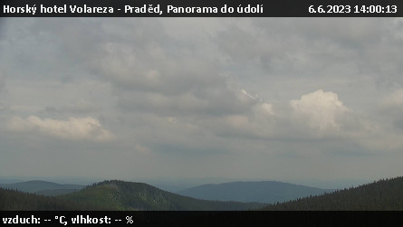 Horský hotel Volareza - Praděd - Panorama do údolí - 6.6.2023 v 14:00