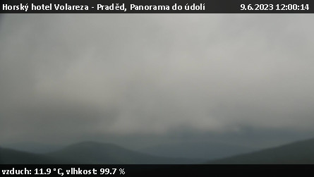 Horský hotel Volareza - Praděd - Panorama do údolí - 9.6.2023 v 12:00