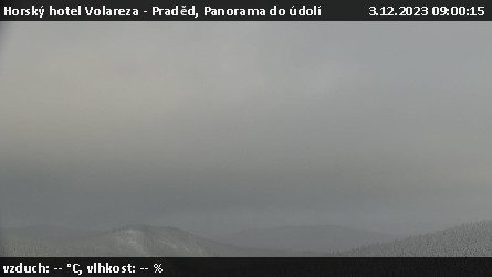 Horský hotel Volareza - Praděd - Panorama do údolí - 3.12.2023 v 09:00