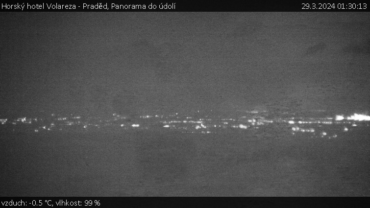 Horský hotel Volareza - Praděd - Panorama do údolí - 29.3.2024 v 01:30