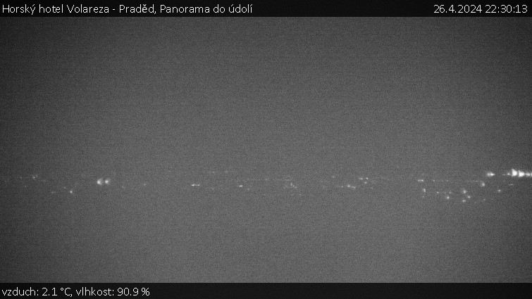 Horský hotel Volareza - Praděd - Panorama do údolí - 26.4.2024 v 22:30
