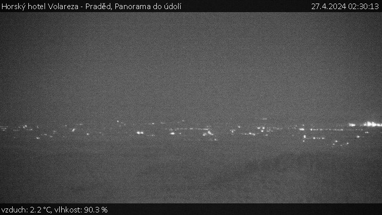 Horský hotel Volareza - Praděd - Panorama do údolí - 27.4.2024 v 02:30