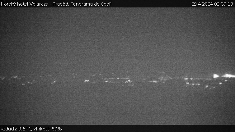 Horský hotel Volareza - Praděd - Panorama do údolí - 29.4.2024 v 02:30