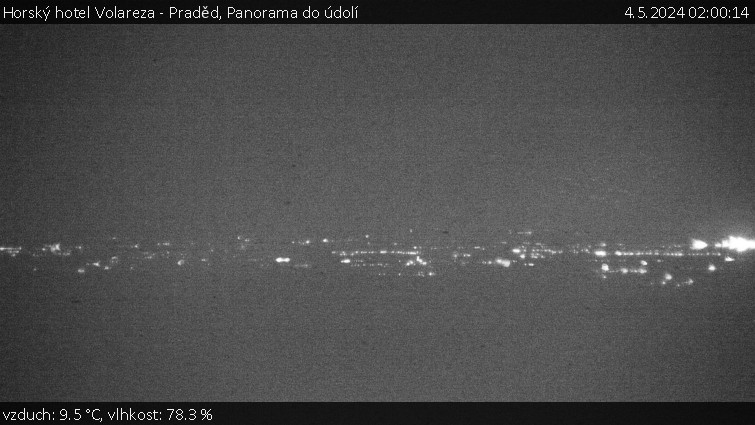 Horský hotel Volareza - Praděd - Panorama do údolí - 4.5.2024 v 02:00