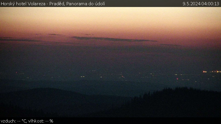Horský hotel Volareza - Praděd - Panorama do údolí - 9.5.2024 v 04:00