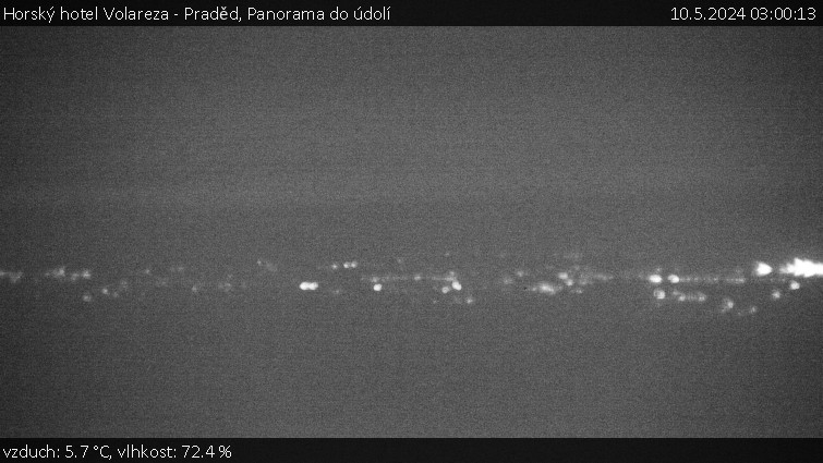 Horský hotel Volareza - Praděd - Panorama do údolí - 10.5.2024 v 03:00