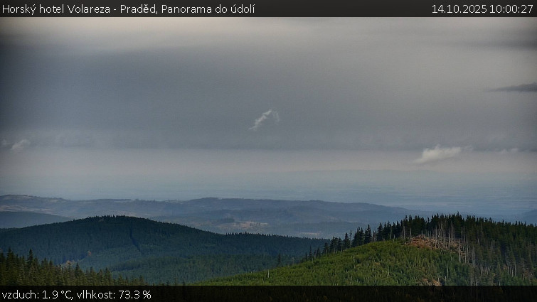 Horský hotel Volareza - Praděd - Panorama do údolí - 14.10.2025 v 10:00 Horský hotel Volareza - Praděd - Panorama do údolí - 14.10.2025 v 10:00