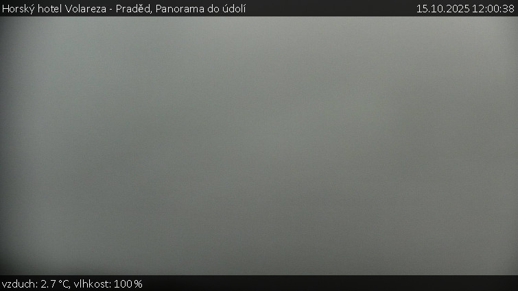 Horský hotel Volareza - Praděd - Panorama do údolí - 15.10.2025 v 12:00 Horský hotel Volareza - Praděd - Panorama do údolí - 15.10.2025 v 12:00