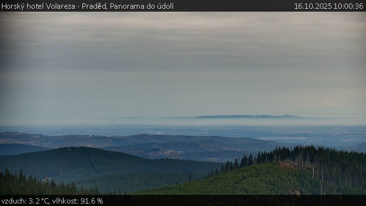 Horský hotel Volareza - Praděd - Panorama do údolí - 16.10.2025 v 10:00 Horský hotel Volareza - Praděd - Panorama do údolí - 16.10.2025 v 10:00
