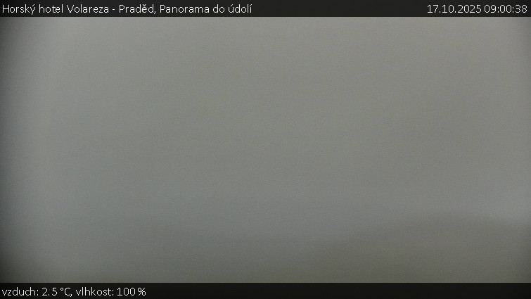Horský hotel Volareza - Praděd - Panorama do údolí - 17.10.2025 v 09:00 Horský hotel Volareza - Praděd - Panorama do údolí - 17.10.2025 v 09:00