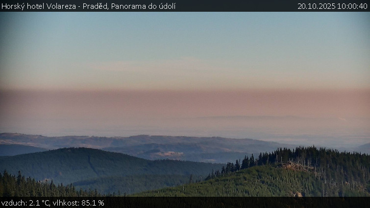 Horský hotel Volareza - Praděd - Panorama do údolí - 20.10.2025 v 10:00 Horský hotel Volareza - Praděd - Panorama do údolí - 20.10.2025 v 10:00