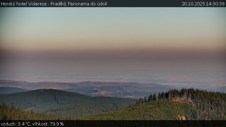 Horský hotel Volareza - Praděd - Panorama do údolí - 20.10.2025 v 14:30 Horský hotel Volareza - Praděd - Panorama do údolí - 20.10.2025 v 14:30