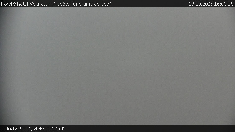 Horský hotel Volareza - Praděd - Panorama do údolí - 23.10.2025 v 16:00 Horský hotel Volareza - Praděd - Panorama do údolí - 23.10.2025 v 16:00