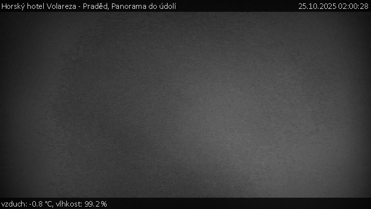 Horský hotel Volareza - Praděd - Panorama do údolí - 25.10.2025 v 02:00 Horský hotel Volareza - Praděd - Panorama do údolí - 25.10.2025 v 02:00