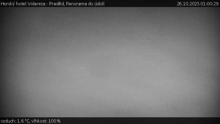 Horský hotel Volareza - Praděd - Panorama do údolí - 26.10.2025 v 01:00 Horský hotel Volareza - Praděd - Panorama do údolí - 26.10.2025 v 01:00