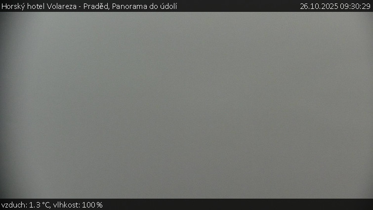 Horský hotel Volareza - Praděd - Panorama do údolí - 26.10.2025 v 09:30 Horský hotel Volareza - Praděd - Panorama do údolí - 26.10.2025 v 09:30
