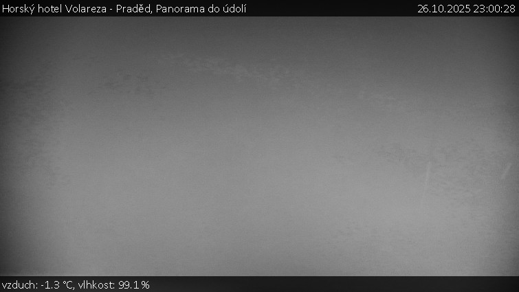 Horský hotel Volareza - Praděd - Panorama do údolí - 26.10.2025 v 23:00 Horský hotel Volareza - Praděd - Panorama do údolí - 26.10.2025 v 23:00