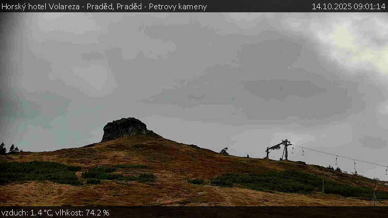 Horský hotel Volareza - Praděd - Praděd - Petrovy kameny - 14.10.2025 v 09:01 Horský hotel Volareza - Praděd - Praděd - Petrovy kameny - 14.10.2025 v 09:01