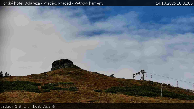 Horský hotel Volareza - Praděd - Praděd - Petrovy kameny - 14.10.2025 v 10:01 Horský hotel Volareza - Praděd - Praděd - Petrovy kameny - 14.10.2025 v 10:01