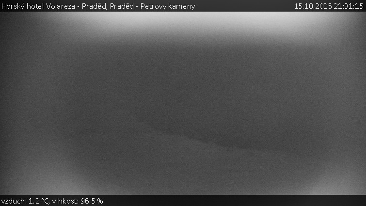 Horský hotel Volareza - Praděd - Praděd - Petrovy kameny - 15.10.2025 v 21:31 Horský hotel Volareza - Praděd - Praděd - Petrovy kameny - 15.10.2025 v 21:31