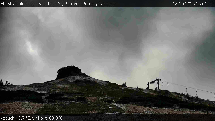 Horský hotel Volareza - Praděd - Praděd - Petrovy kameny - 18.10.2025 v 16:01 Horský hotel Volareza - Praděd - Praděd - Petrovy kameny - 18.10.2025 v 16:01