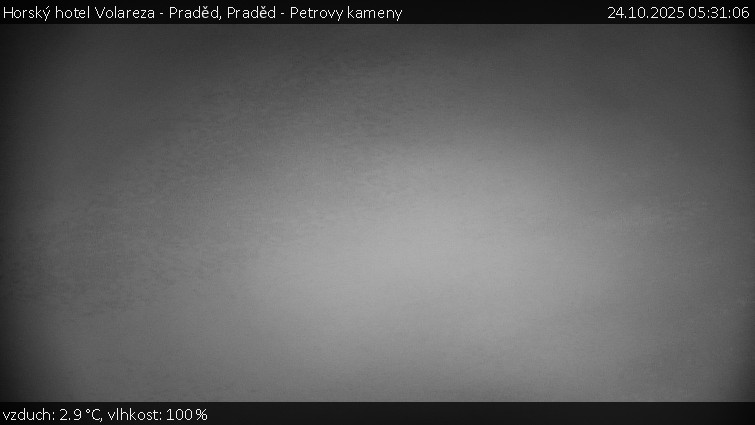 Horský hotel Volareza - Praděd - Praděd - Petrovy kameny - 24.10.2025 v 05:31 Horský hotel Volareza - Praděd - Praděd - Petrovy kameny - 24.10.2025 v 05:31