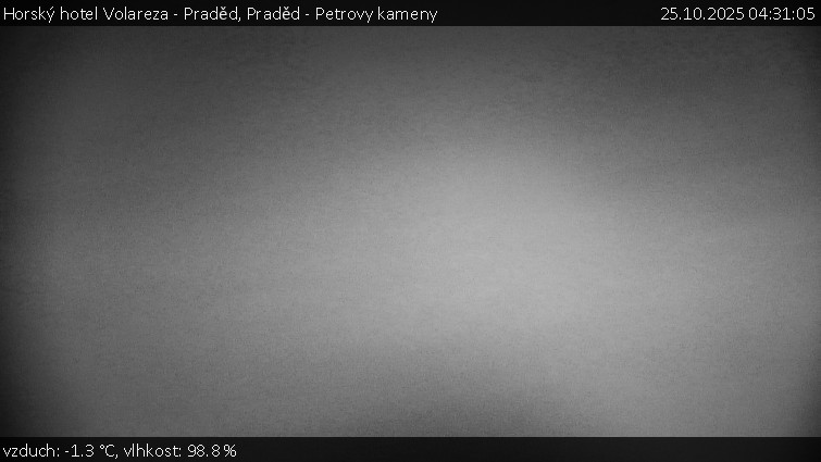 Horský hotel Volareza - Praděd - Praděd - Petrovy kameny - 25.10.2025 v 04:31 Horský hotel Volareza - Praděd - Praděd - Petrovy kameny - 25.10.2025 v 04:31