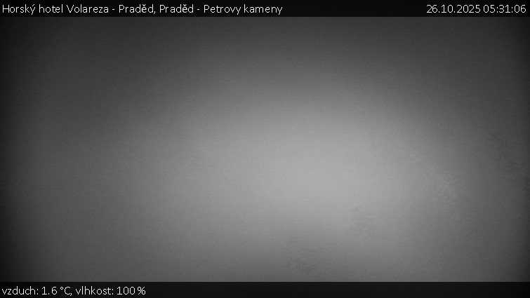 Horský hotel Volareza - Praděd - Praděd - Petrovy kameny - 26.10.2025 v 05:31 Horský hotel Volareza - Praděd - Praděd - Petrovy kameny - 26.10.2025 v 05:31