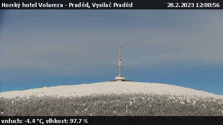 Horský hotel Volareza - Praděd - Vysílač Praděd - 28.2.2023 v 12:00