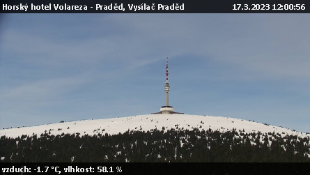 Horský hotel Volareza - Praděd - Vysílač Praděd - 17.3.2023 v 12:00