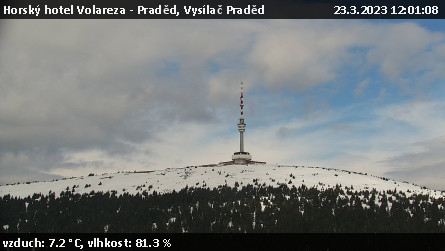 Horský hotel Volareza - Praděd - Vysílač Praděd - 23.3.2023 v 12:01