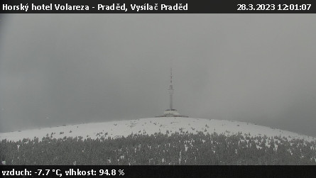 Horský hotel Volareza - Praděd - Vysílač Praděd - 28.3.2023 v 12:01