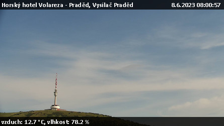 Horský hotel Volareza - Praděd - Vysílač Praděd - 8.6.2023 v 08:00
