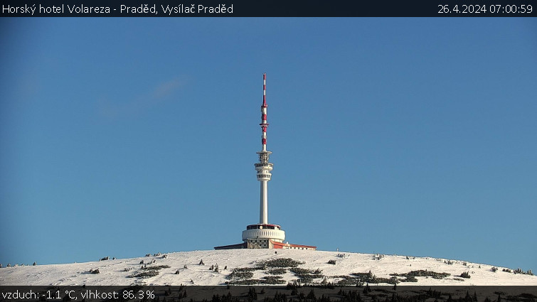 Horský hotel Volareza - Praděd - Vysílač Praděd - 26.4.2024 v 07:00