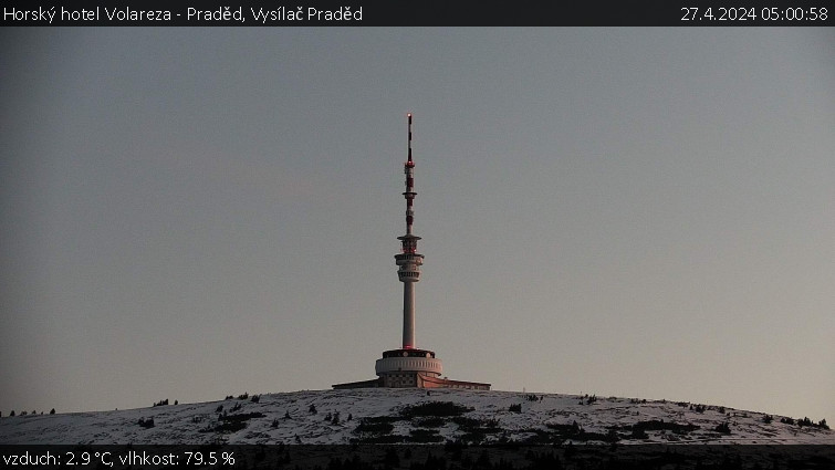 Horský hotel Volareza - Praděd - Vysílač Praděd - 27.4.2024 v 05:00