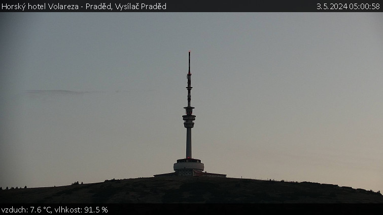 Horský hotel Volareza - Praděd - Vysílač Praděd - 3.5.2024 v 05:00