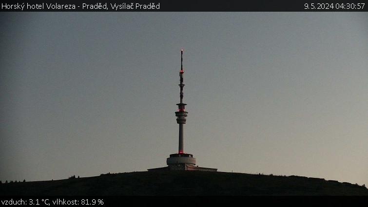 Horský hotel Volareza - Praděd - Vysílač Praděd - 9.5.2024 v 04:30