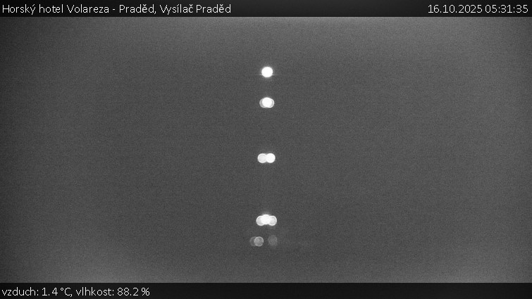 Horský hotel Volareza - Praděd - Vysílač Praděd - 16.10.2025 v 05:31 Horský hotel Volareza - Praděd - Vysílač Praděd - 16.10.2025 v 05:31