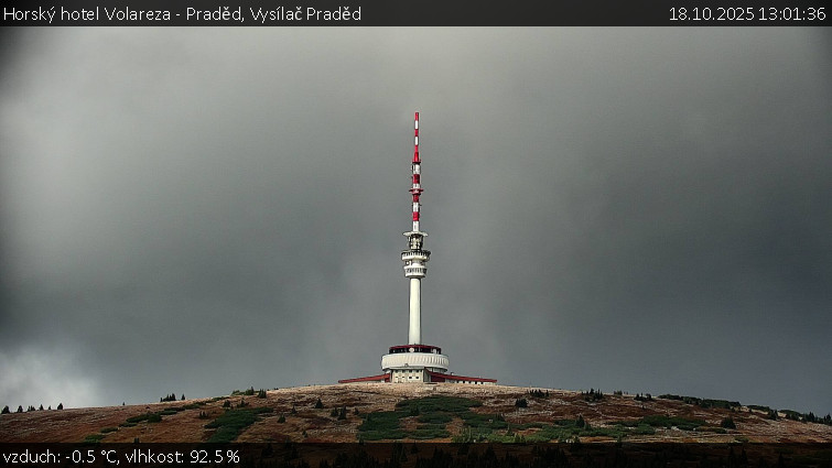 Horský hotel Volareza - Praděd - Vysílač Praděd - 18.10.2025 v 13:01 Horský hotel Volareza - Praděd - Vysílač Praděd - 18.10.2025 v 13:01