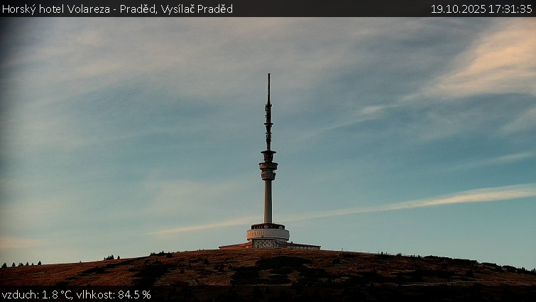 Horský hotel Volareza - Praděd - Vysílač Praděd - 19.10.2025 v 17:31 Horský hotel Volareza - Praděd - Vysílač Praděd - 19.10.2025 v 17:31