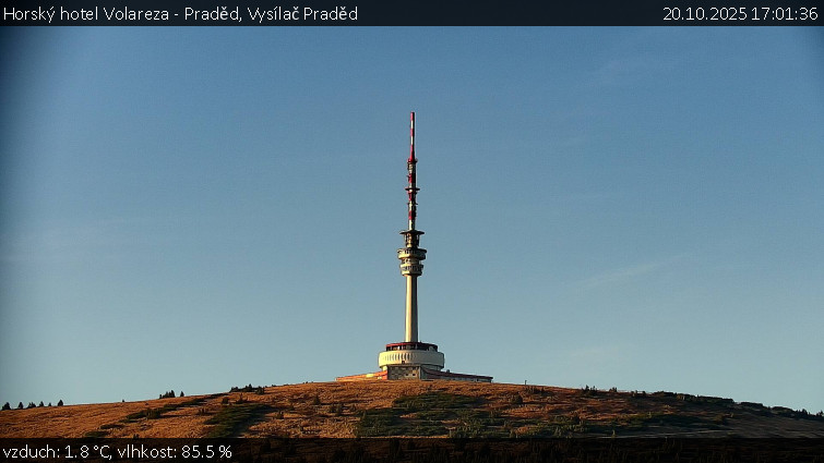 Horský hotel Volareza - Praděd - Vysílač Praděd - 20.10.2025 v 17:01 Horský hotel Volareza - Praděd - Vysílač Praděd - 20.10.2025 v 17:01