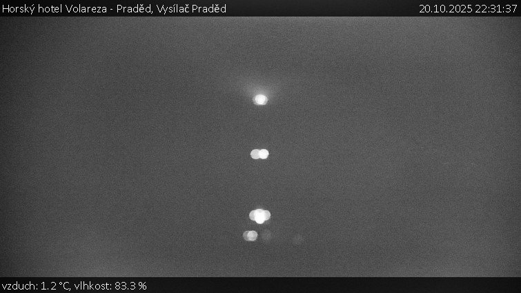 Horský hotel Volareza - Praděd - Vysílač Praděd - 20.10.2025 v 22:31 Horský hotel Volareza - Praděd - Vysílač Praděd - 20.10.2025 v 22:31
