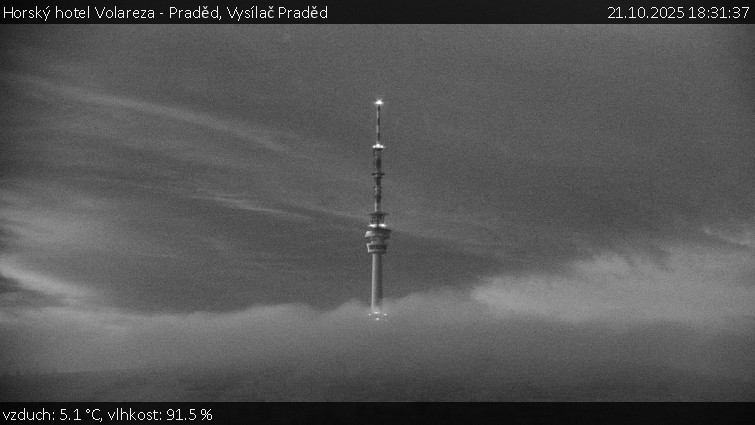 Horský hotel Volareza - Praděd - Vysílač Praděd - 21.10.2025 v 18:31 Horský hotel Volareza - Praděd - Vysílač Praděd - 21.10.2025 v 18:31