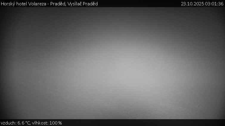 Horský hotel Volareza - Praděd - Vysílač Praděd - 23.10.2025 v 03:01 Horský hotel Volareza - Praděd - Vysílač Praděd - 23.10.2025 v 03:01